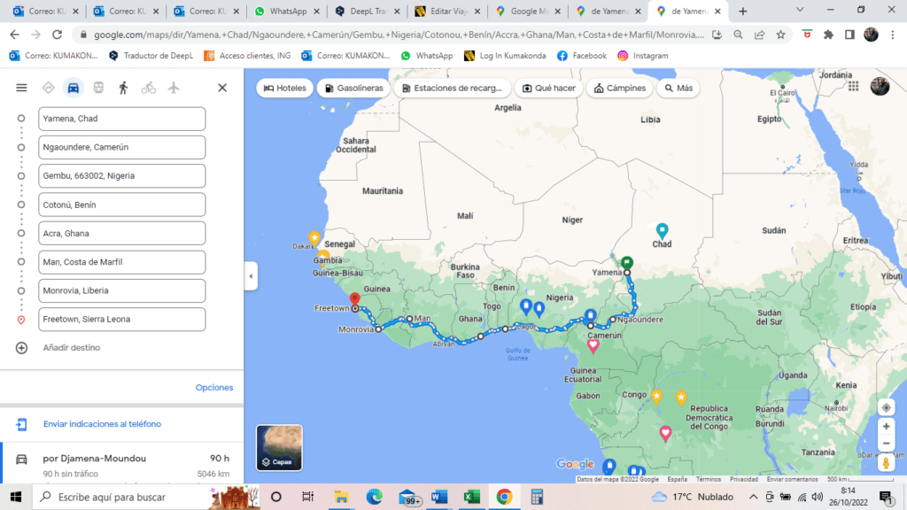overland trip in west africa