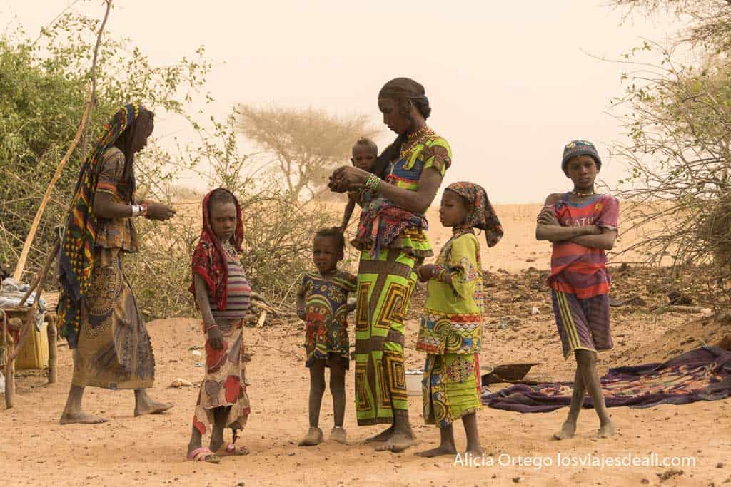 familia fulani yayai nómadas del lago chad