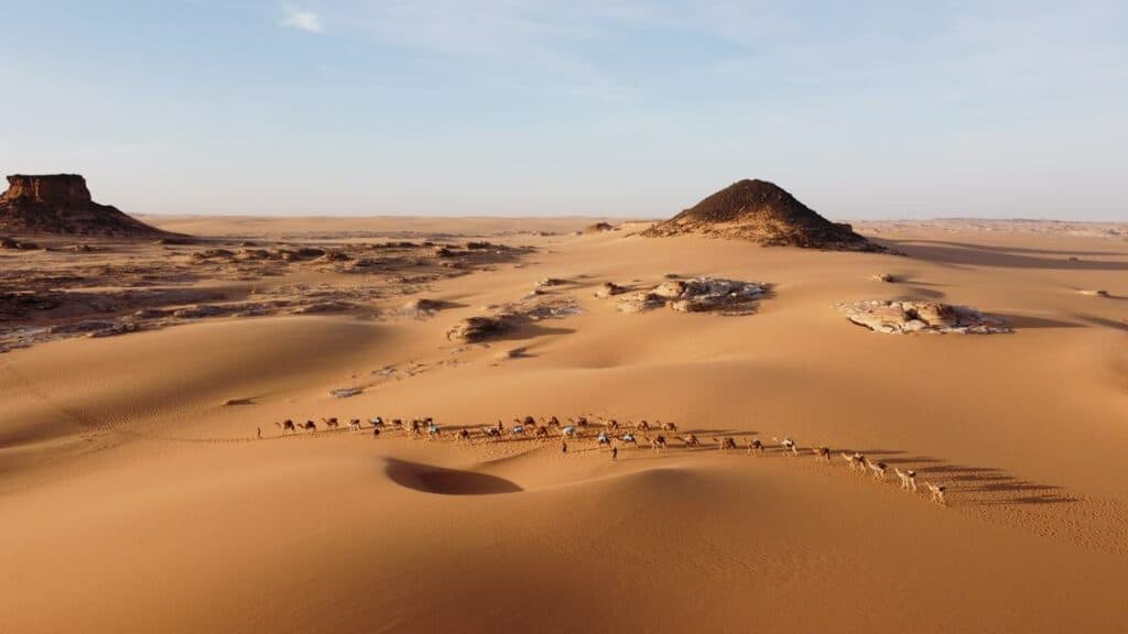 caravana en el desierto de ennedi