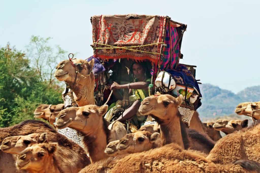 Mujer nomada arabe en Chad